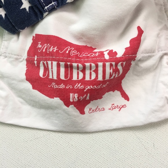 Chubbies Shorts Red White Blue Americas XL 12 - Picture 3 of 5
